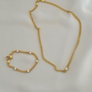 Elegant Gold and Silver Women's Jewelry Set